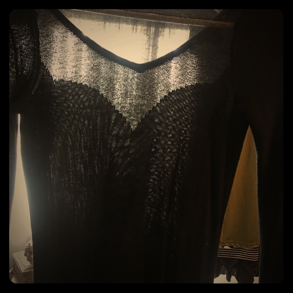 Guess sheer long sleeve top
